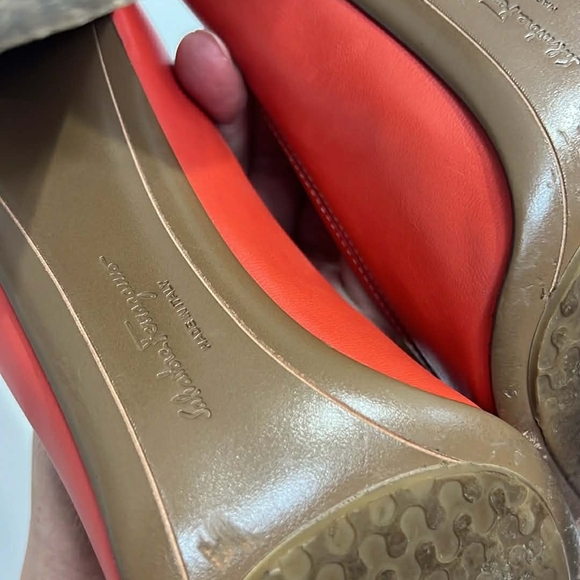 Salvatore Ferragamo Orange Buckle Loafers - Picture 10 of 11